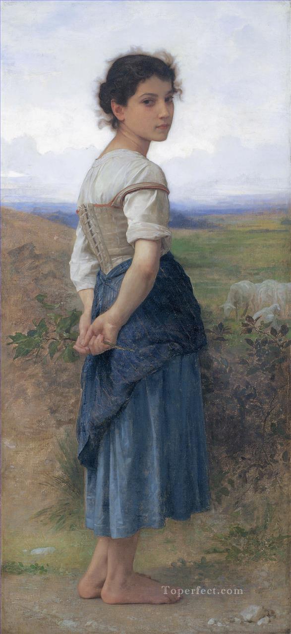 Jeune Bergere CA Realismo William Adolphe Bouguereau Pintura al óleo